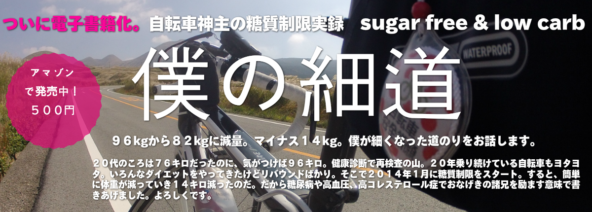 自転車神主の糖質制限　僕の細道